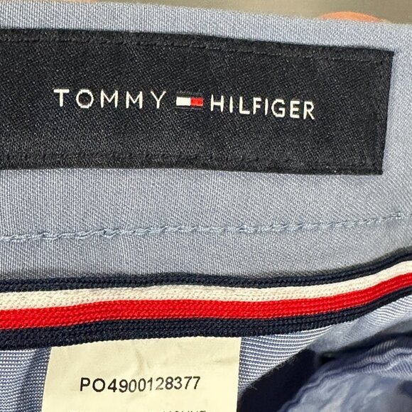 Tommy Hilfiger Pants Mens 32 TH Flex Performance Blue Pockets Tapered Leg Flat - Picture 7 of 8